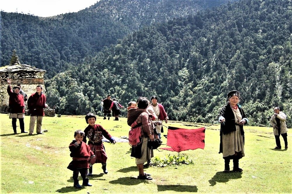 Himalayan mountain range in Bhutan
